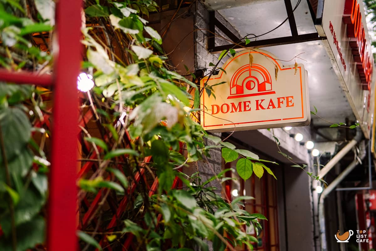 biển quán Dome Kafe